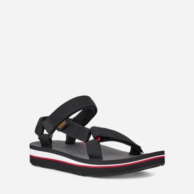 Teva Midform Universal Women's Black / Light White / Red Sandals CA67618 Canada Sale